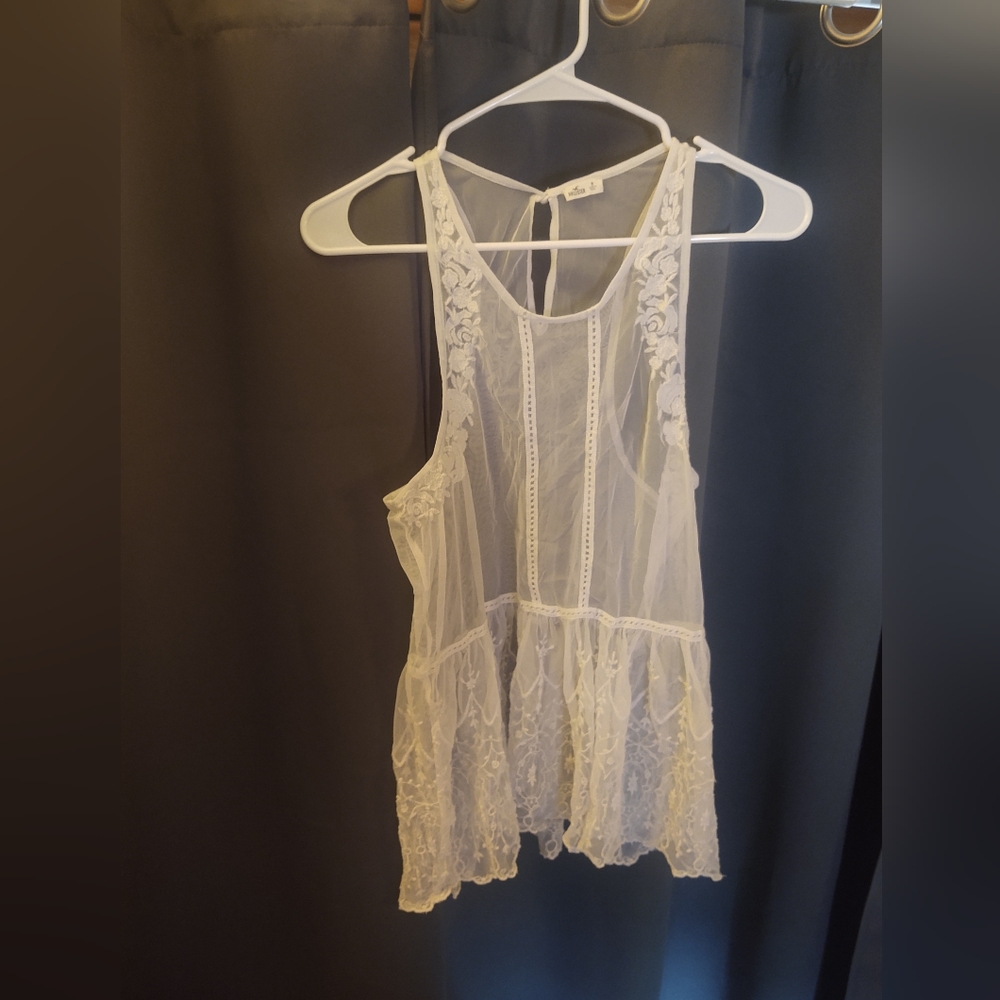 Hollister floral see through top